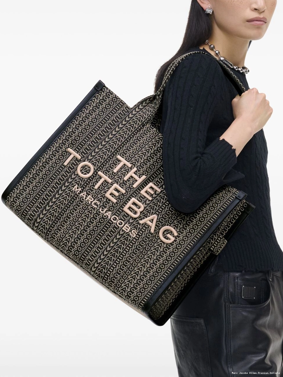Affordable Marc Jacobs The Jacquard Monogram Tote bag Women Large 0728
